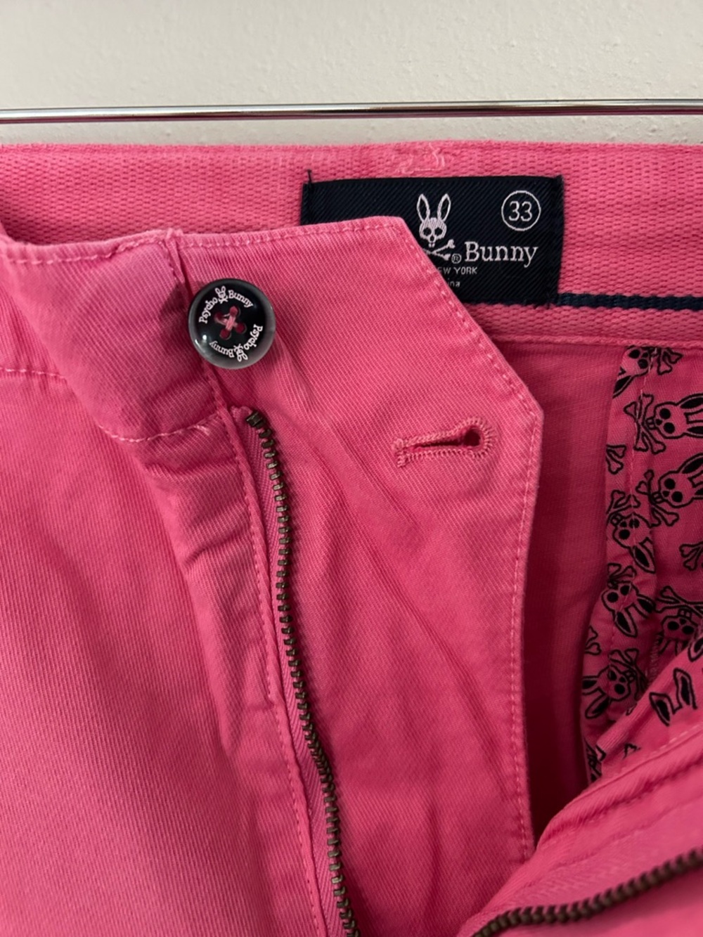 Psycho Bunny Pink Men’s Flat Front Shorts